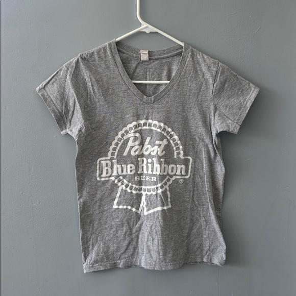 The Concert Tee Tops - Gray Pabst Blue Ribbon Women's Short Sleeve Tee